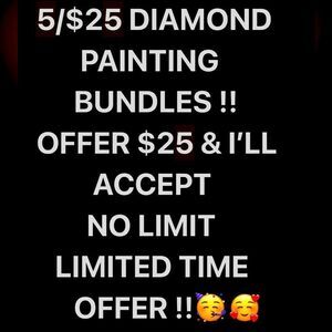 🚨NOVEMBER SPECIAL🚨5/$25 NWT DIAMOND PAINTING BUNDLES🥳